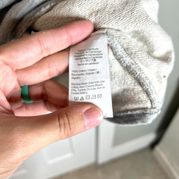 J. Crew Gray University Terry Long Half-Zip Tunic Sweatshirt Gorpcore Preppy L - Picture 5 of 7